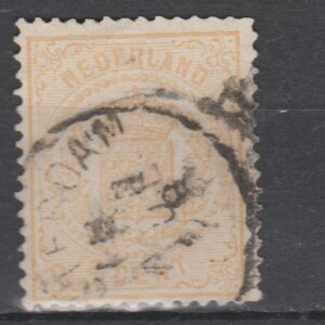 Nederland 1869 17 Rijkswapen gestempeld