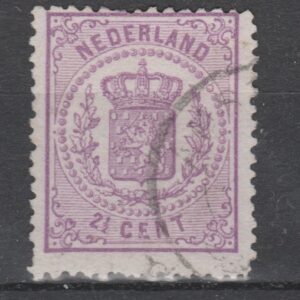 Nederland 1869 18 Rijkswapen gestempeld