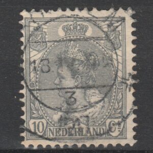 Nederland 1899 62 Wilhelmina bontkraag gestempeld