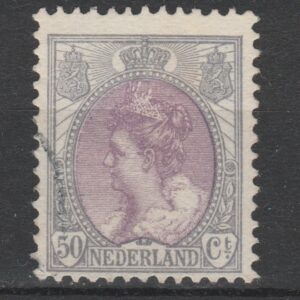 Nederland 1899 75 Wilhelmina bontkraag gestempeld