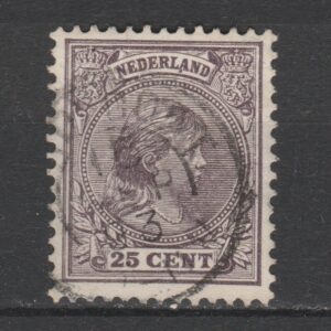 Nederland 1891 42 Druktoevalligheid 'stip onder a Nederland' gestempeld