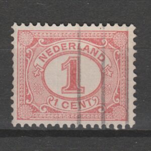 Nederland 1899 51 Druktoevalligheid 'stip onder N' gestempeld