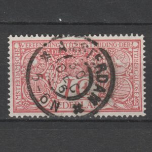 Nederland 1906 84 Druktoevalligheid 'stip boven U Tuberculose' gestempeld