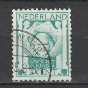 Nederland 1924 141 Plaatfout PM5 gestempeld