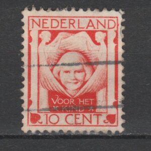 Nederland 1924 143 Plaatfout PM13 gestempeld
