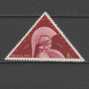 Nederland 1936 287 Druktoevaligheid rode vlek in rand