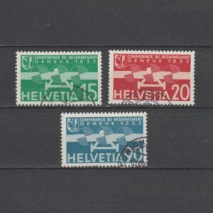 Zwitserland 1932 256-258 Luchtpost gestempeld