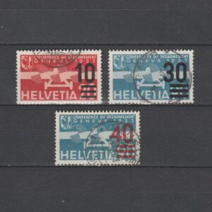 Zwitserland 1936 291-293 Luchtpost gestempeld