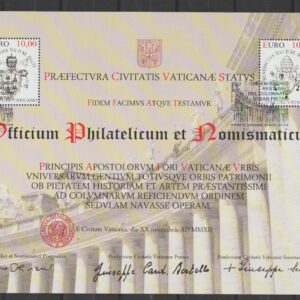 Vaticaanstad 2012 blok 110 gestempeld