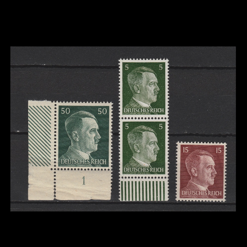 Duitsland 1941 784, 789 & 796 met b wz en vz gom Schlegel BPP gekeurd postfris