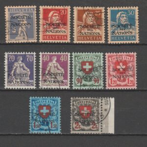 Zwitserland 1924 16-25x SDN gestempeld