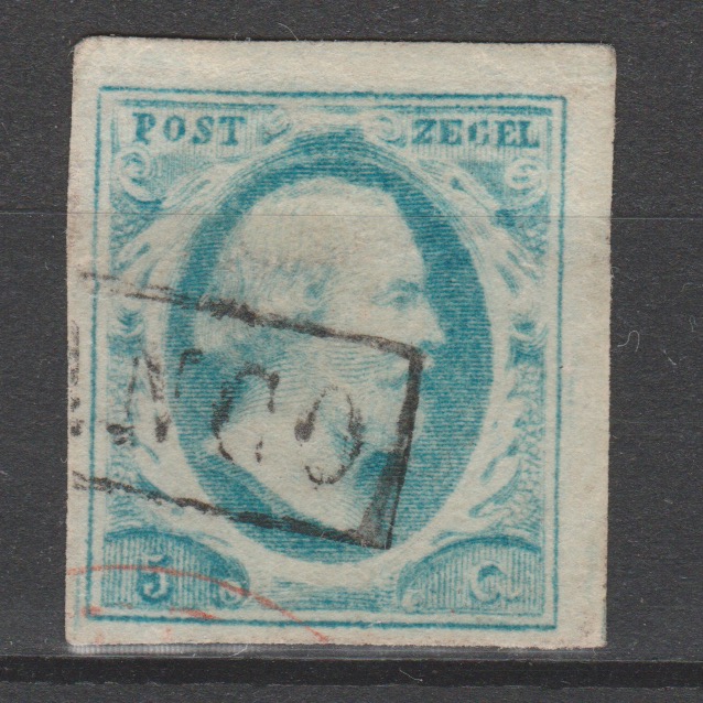 Nederland 1852 1 plaat 1p gestempeld - Afbeelding 2