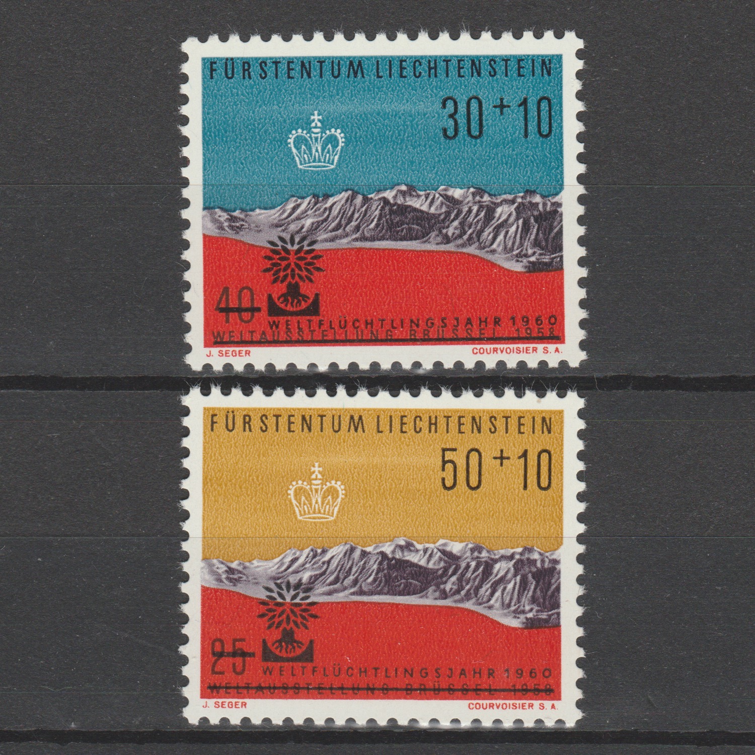Liechtenstein 1960 389-390 Weltflüchtlingsjahr