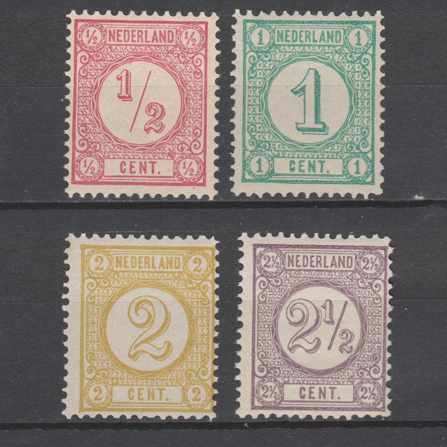 Nederland 1894 30b-33a Cijfer