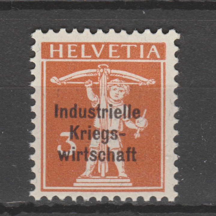 Zwitserland 1918 KW 1 Type II Industrielle Kriegswirtschaft