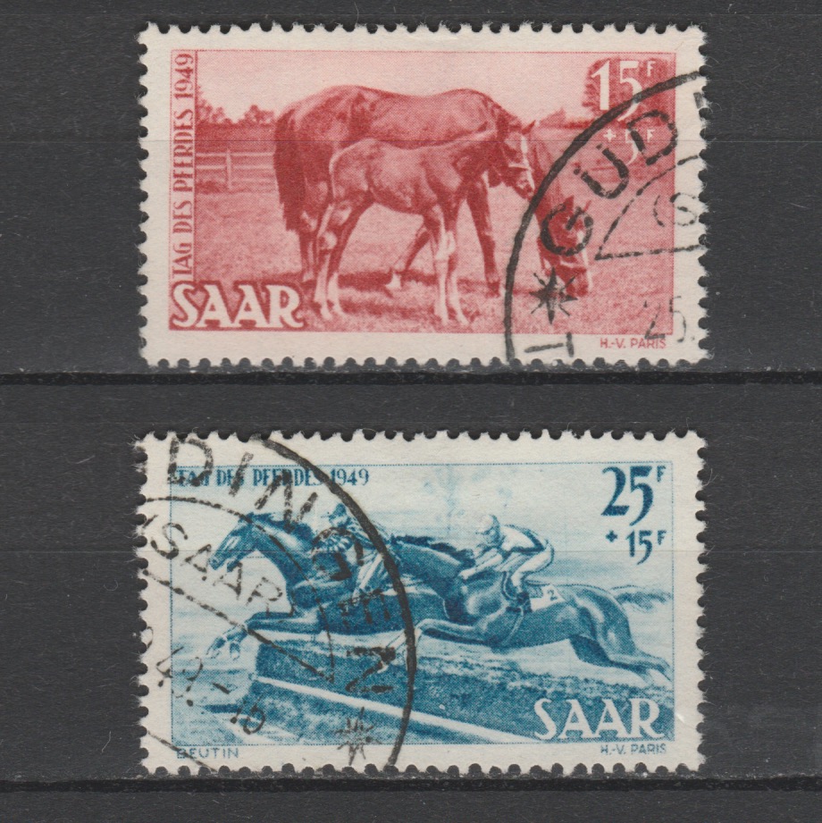 Duitsland 1949 Saar 265-266 gestempeld