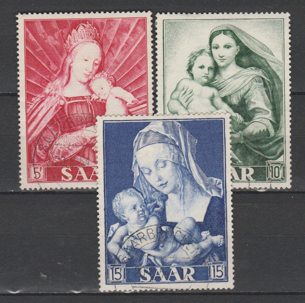 Duitsland 1954 Saar 351-353 gestempeld