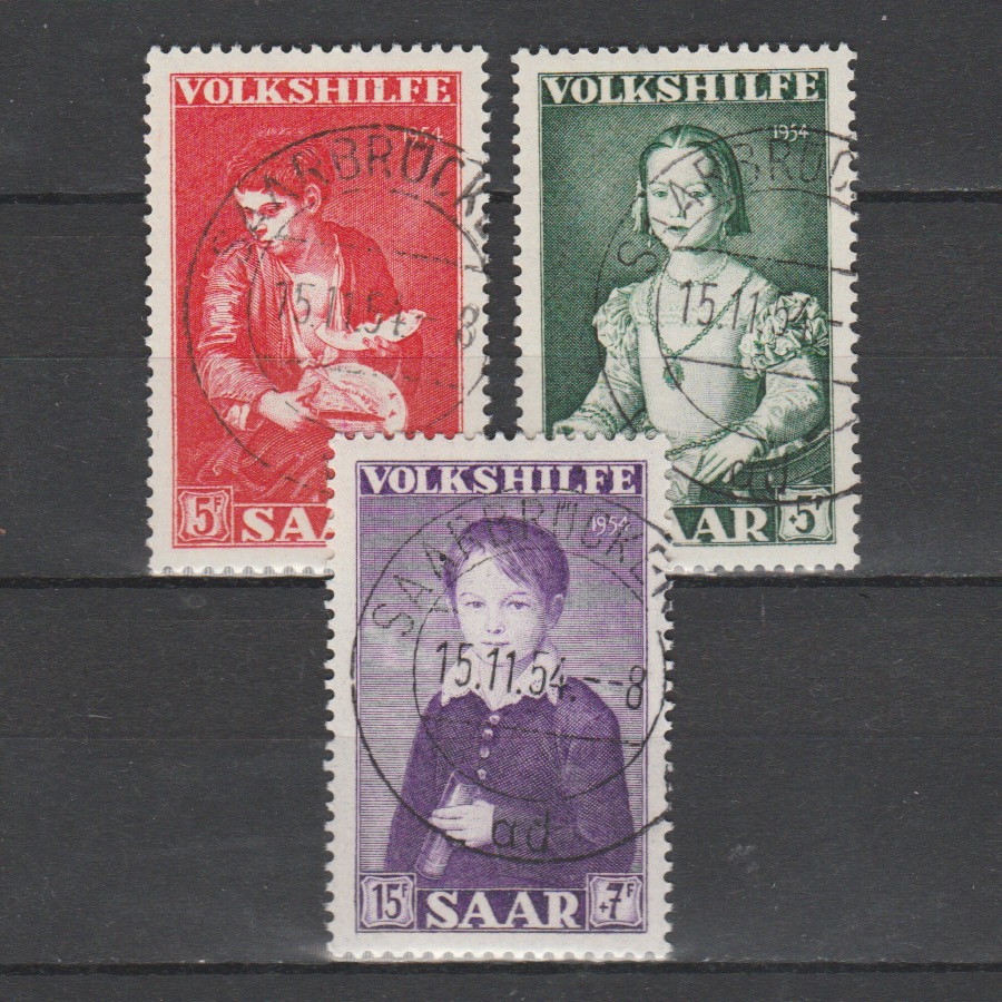 Duitsland 1954 Saar 354-356 gestempeld