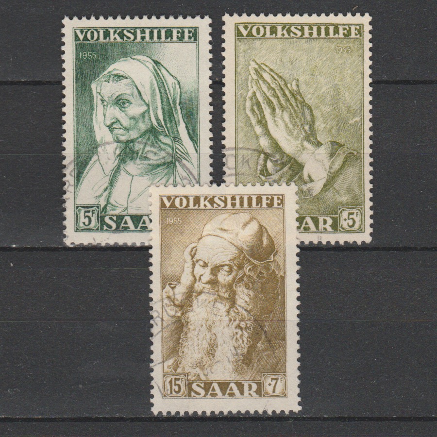 Duitsland 1955 Saar 365-367 gestempeld