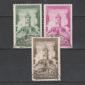 Duitsland 1956 Saar 373-375 gestempeld