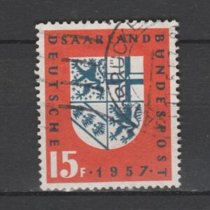 Duitsland 1957 Saarland 379 gestempeld