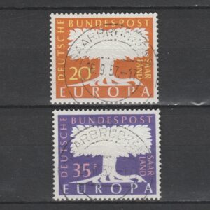 Duitsland 1957 Saarland 402-403 Europa CEPT gestempeld