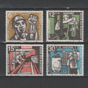Duitsland 1957 Saarland 404-407 gestempeld