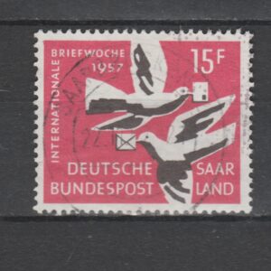Duitsland 1957 Saarland 408 gestempeld