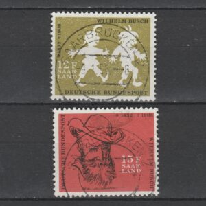 Duitsland 1958 Saarland 429-430 gestempeld