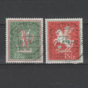 Duitsland 1958 Saarland 433-434 gestempeld
