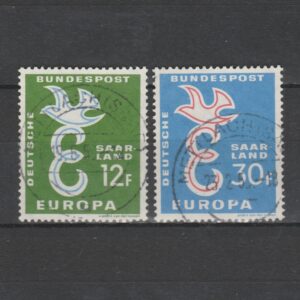 Duitsland 1958 Saarland 439-440 gestempeld