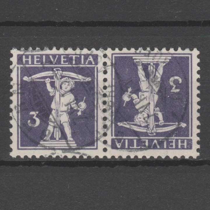 Zwitserland 1915 K7 II keerdruk gestempeld