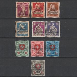 Zwitserland 1924 15-24x BIT gestempeld