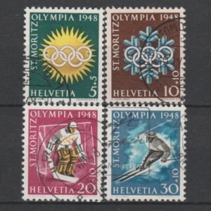 Zwitserland 1948 492-495 x Olympische Winterspelen St Moritz gestempeld