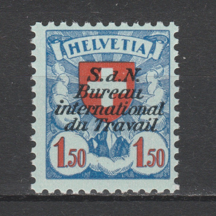 Zwitserland 1924 BIT 23z op geribbeld papier