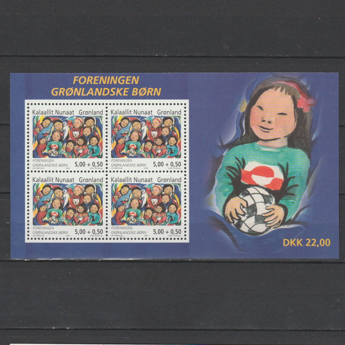 Groenland 2004 Blok 30 80 Jaar Groenlandse Kindervereniging