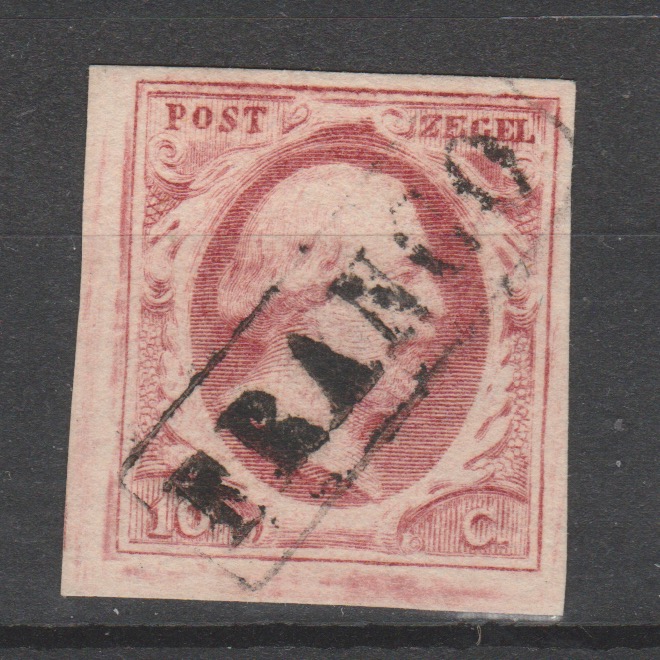 Nederland 1852 2 plaat 2o gestempeld