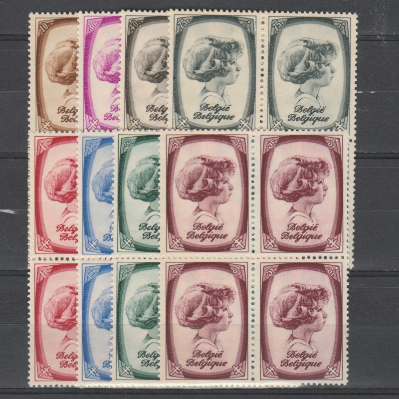 België 1938 488-495 Tuberculosebestrijding in blokken van 4