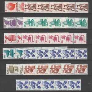 Duitsland 1971 694-703R + 773R Rollenmarken 5 streifen