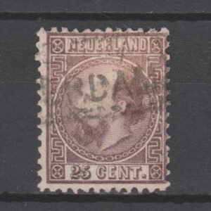 Nederland 1867 11 IIA Willem III gestempeld met haltestempel
