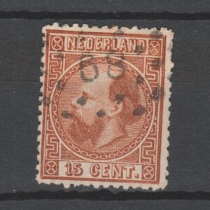 Nederland 1867 9 IID Willem III gestempeld puntstempel Heusden