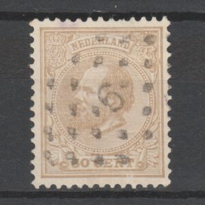 Nederland 1872 27 L Willem III gestempeld puntstempel 9 Assen zonder punt