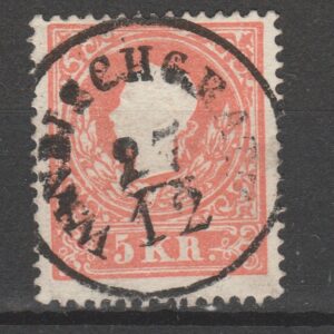 Oostenrijk 1858 13 I gestempeld