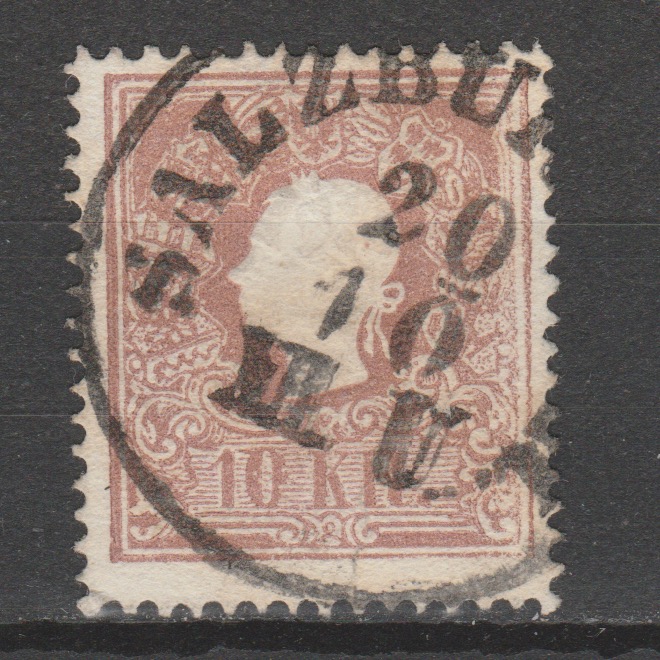 Oostenrijk 1858 14 II gestempeld