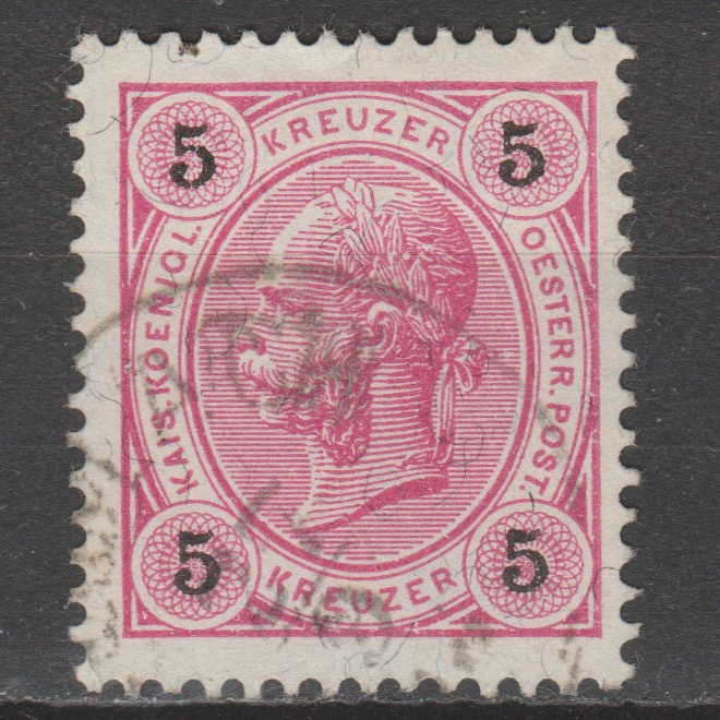 Oostenrijk 1890 53 L tanding gestempeld