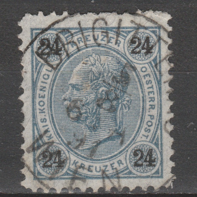 Oostenrijk 1890 58 H gestempeld