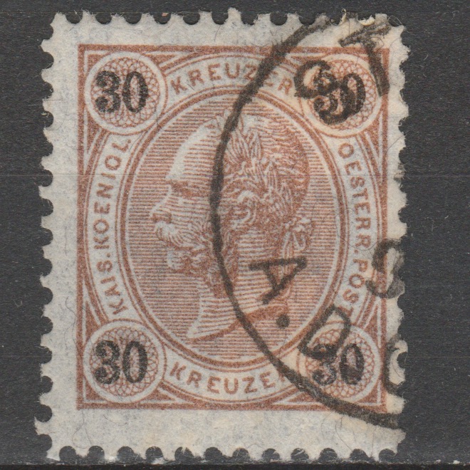 Oostenrijk 1890 59 H gestempeld