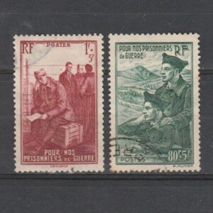 Frankrijk 1941 474-475 Krijgsgevangenen gestempeld