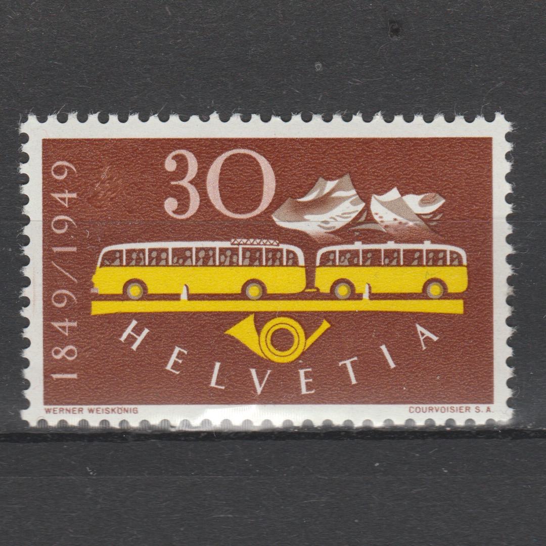 Zwitserland 1949 521 V Retouche tussen 1949 en 30