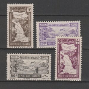 Libanon 1945 296-299 Luchtpost Cedar en Waterval